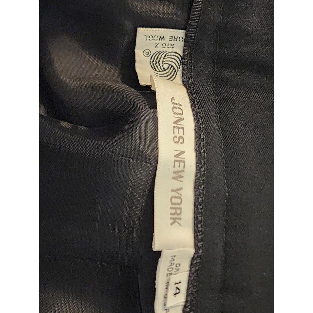 Jones New York Skirt Womens 14 Black Wool A-Line Knee Length Lined Made USA - Picture 8 of 10